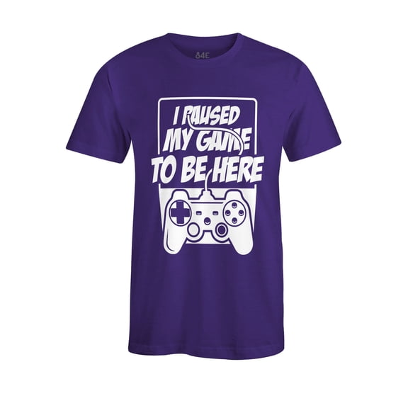 S4E Men's I Paused My Game to Be Here T-Shirt XXX-Large Purple