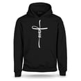 thumbnail image 1 of S4E Men's Jesus Cross Religious Hoodie Sweatshirts Large Black, 1 of 4