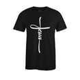 thumbnail image 1 of S4E Men's Jesus Cross Religious T-Shirt Small Black, 1 of 4