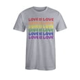 thumbnail image 1 of S4E Men's Love is Love Rainbow Gay Pride T-Shirt XX-Large Sports Grey, 1 of 4