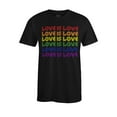 thumbnail image 1 of S4E Men's Love is Love Rainbow Gay Pride T-Shirt XXXXX-Large Black, 1 of 4