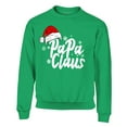 thumbnail image 1 of S4E Men's Papa Claus Santa Hat Christmas Crewneck Sweatshirt Small Irish Green, 1 of 4