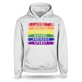 thumbnail image 1 of S4E Men's Pride Flag Life Harmony Spirit Hoodie Sweatshirts Medium White, 1 of 4
