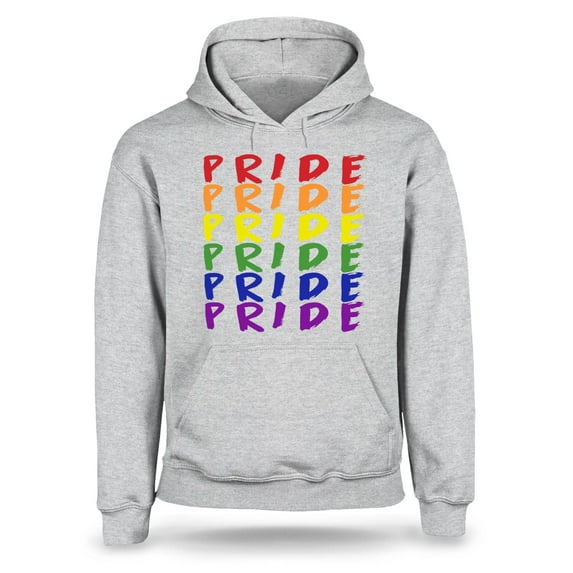 S4E Men's Pride Gay LGBTQ Rainbow Hoodie Sweatshirts XX-Large Sports Grey