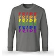 thumbnail image 1 of S4E Men's Pride Gay LGBTQ Rainbow Long Sleeve ShirtMedium Charcoal, 1 of 4