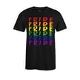 thumbnail image 1 of S4E Men's Pride Gay LGBTQ Rainbow T-Shirt Medium Black, 1 of 4