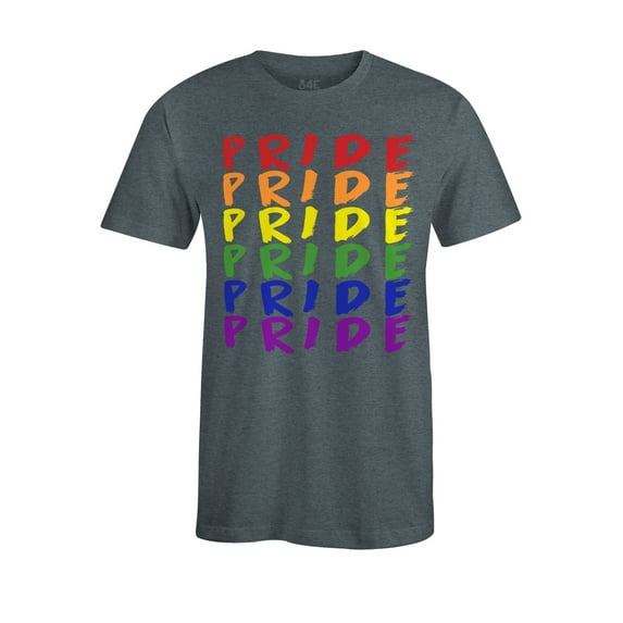 S4E Men's Pride Gay LGBTQ Rainbow T-Shirt Small Dark Heather