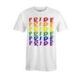 thumbnail image 1 of S4E Men's Pride Gay LGBTQ Rainbow T-Shirt Small White, 1 of 4