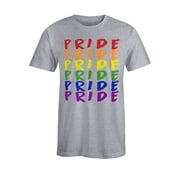 S4E Mens Pride Gay LGBTQ Rainbow T-Shirt XX-Large Sports Grey