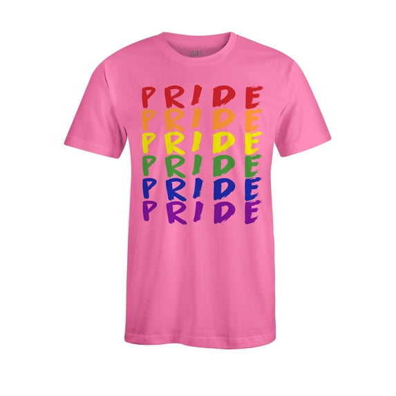 S4E Men's Pride Gay LGBTQ Rainbow T-Shirt XXXXX-Large Azalea Pink