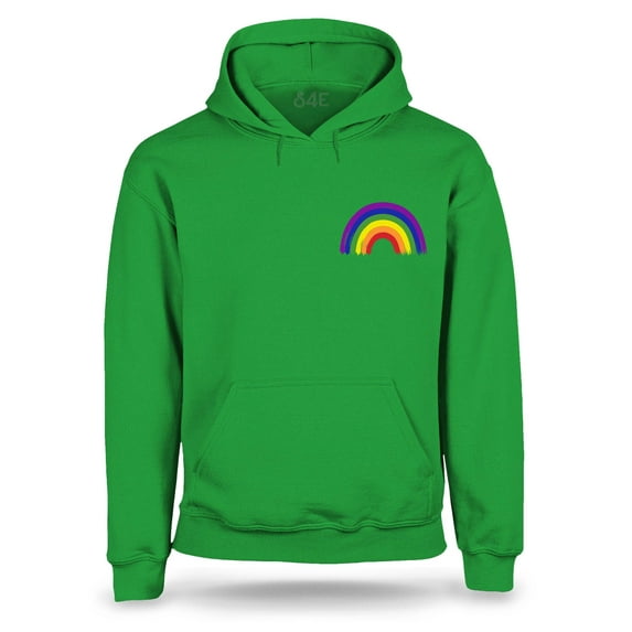 S4E Men's Rainbow Flag LGBTQ Gay Pride Hoodie Sweatshirts Medium Irish Green