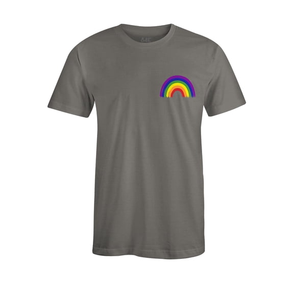 S4E Men's Rainbow Flag LGBTQ Gay Pride T-Shirt Small Charcoal