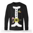 thumbnail image 1 of S4E Men's Santa Suit Elf Christmas Holiday Costume Long Sleeve ShirtX-Large Black, 1 of 4