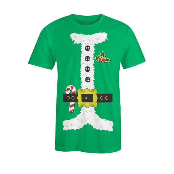 S4E Men's Santa Suit Elf Christmas Holiday Costume T-Shirt XX-Large Irish Green