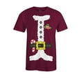 thumbnail image 1 of S4E Men's Santa Suit Elf Christmas Holiday Costume T-Shirt XX-Large Maroon, 1 of 4