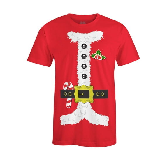 S4E Men's Santa Suit Elf Christmas Holiday Costume T-Shirt XX-Large Red