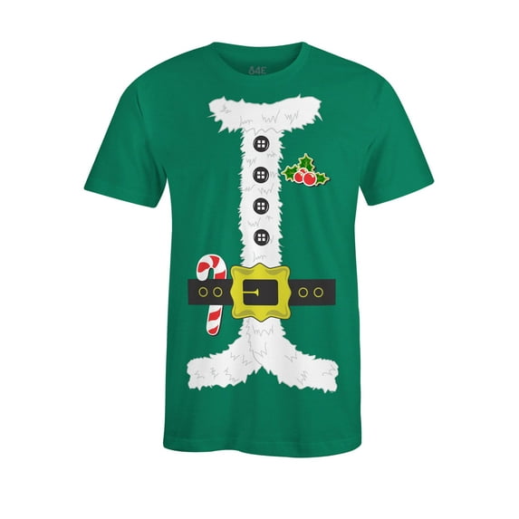 S4E Men's Santa Suit Elf Christmas Holiday Costume T-Shirt XXX-Large Kelly