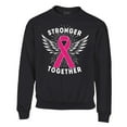 thumbnail image 1 of S4E Men's Stronger Together Breast Cancer Crewneck Sweatshirt XXXX-Large Black, 1 of 4