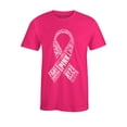 thumbnail image 1 of S4E Men's White Ribbon Word Montage T-Shirt Medium Heliconia Pink, 1 of 4