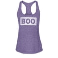 thumbnail image 1 of S4E Women's Distressed Boo Halloween Racerback Slim Fit X-Small Purple, 1 of 4