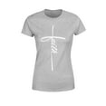 thumbnail image 1 of S4E Women's Faith Cross Religious T-Shirt Large Sports Grey, 1 of 4