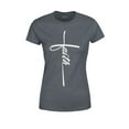 thumbnail image 1 of S4E Women's Faith Cross Religious T-Shirt X-Large Dark Heather, 1 of 4