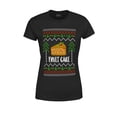 thumbnail image 1 of S4E Women's Fruit Cake Christmas Holiday T-Shirt XXX-Large Black, 1 of 4