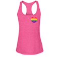 thumbnail image 1 of S4E Women's Gay Rainbow Heart LGBTQ Pride Racerback Slim Fit Large Fuchsia, 1 of 4