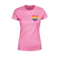 thumbnail image 1 of S4E Women's Gay Rainbow Heart LGBTQ Pride T-Shirt Small Azalea Pink, 1 of 4