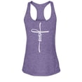 thumbnail image 1 of S4E Women's Jesus Cross Religious Racerback Slim Fit Small Purple, 1 of 4