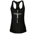 thumbnail image 1 of S4E Women's Jesus Cross Religious Racerback Slim Fit XX-Large Black, 1 of 4
