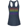 thumbnail image 1 of S4E Women's Love is Love Rainbow Gay Pride Racerback Slim Fit Small Navy, 1 of 4