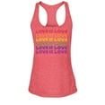 thumbnail image 1 of S4E Women's Love is Love Rainbow Gay Pride Racerback Slim Fit X-Large Red, 1 of 4