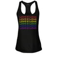 thumbnail image 1 of S4E Women's Love is Love Rainbow Gay Pride Racerback Slim Fit XX-Large Black, 1 of 4