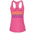 thumbnail image 1 of S4E Women's Love is Love Rainbow Gay Pride Racerback Slim Fit XX-Large Fuchsia, 1 of 4