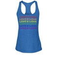 thumbnail image 1 of S4E Women's Love is Love Rainbow Gay Pride Racerback Slim Fit XX-Large Royal Blue, 1 of 4