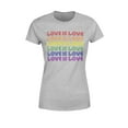 thumbnail image 1 of S4E Women's Love is Love Rainbow Gay Pride T-Shirt XXX-Large Sports Grey, 1 of 4
