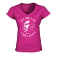 thumbnail image 1 of S4E Women's Martin Luther King Jr. Silence is Betrayal Slim Fit V-Neck T-Shirt Large Pink, 1 of 4