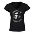 thumbnail image 1 of S4E Women's Martin Luther King Jr. Silence is Betrayal Slim Fit V-Neck T-Shirt Small Black, 1 of 4