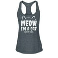 thumbnail image 1 of S4E Women's Meow I'm A Cat Racerback Slim Fit Small Charcoal, 1 of 4