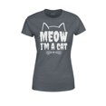 thumbnail image 1 of S4E Women's Meow I'm A Cat T-Shirt Medium Dark Heather, 1 of 4
