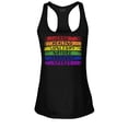 thumbnail image 1 of S4E Women's Pride Flag Life Harmony Spirit Racerback Slim Fit Medium Black, 1 of 4