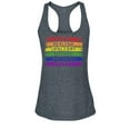 thumbnail image 1 of S4E Women's Pride Flag Life Harmony Spirit Racerback Slim Fit X-Small Charcoal, 1 of 4
