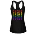 thumbnail image 1 of S4E Women's Pride Gay LGBTQ Rainbow Racerback Slim Fit Large Black, 1 of 4