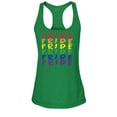 thumbnail image 1 of S4E Women's Pride Gay LGBTQ Rainbow Racerback Slim Fit Medium Kelly Green, 1 of 4