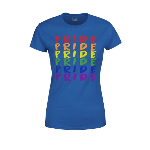 S4E Women's Pride Gay LGBTQ Rainbow T-Shirt X-Large Royal Blue