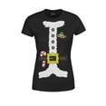 thumbnail image 1 of S4E Women's Santa Suit Elf Christmas Holiday Costume T-Shirt Small Black, 1 of 4