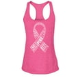 thumbnail image 1 of S4E Women's White Ribbon Word Montage Racerback Slim Fit X-Large Fuchsia, 1 of 4