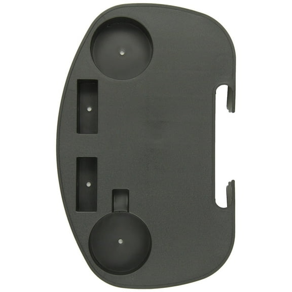 S4O Clip-On Utility Tray with Cup Holders - Set of 1, Black