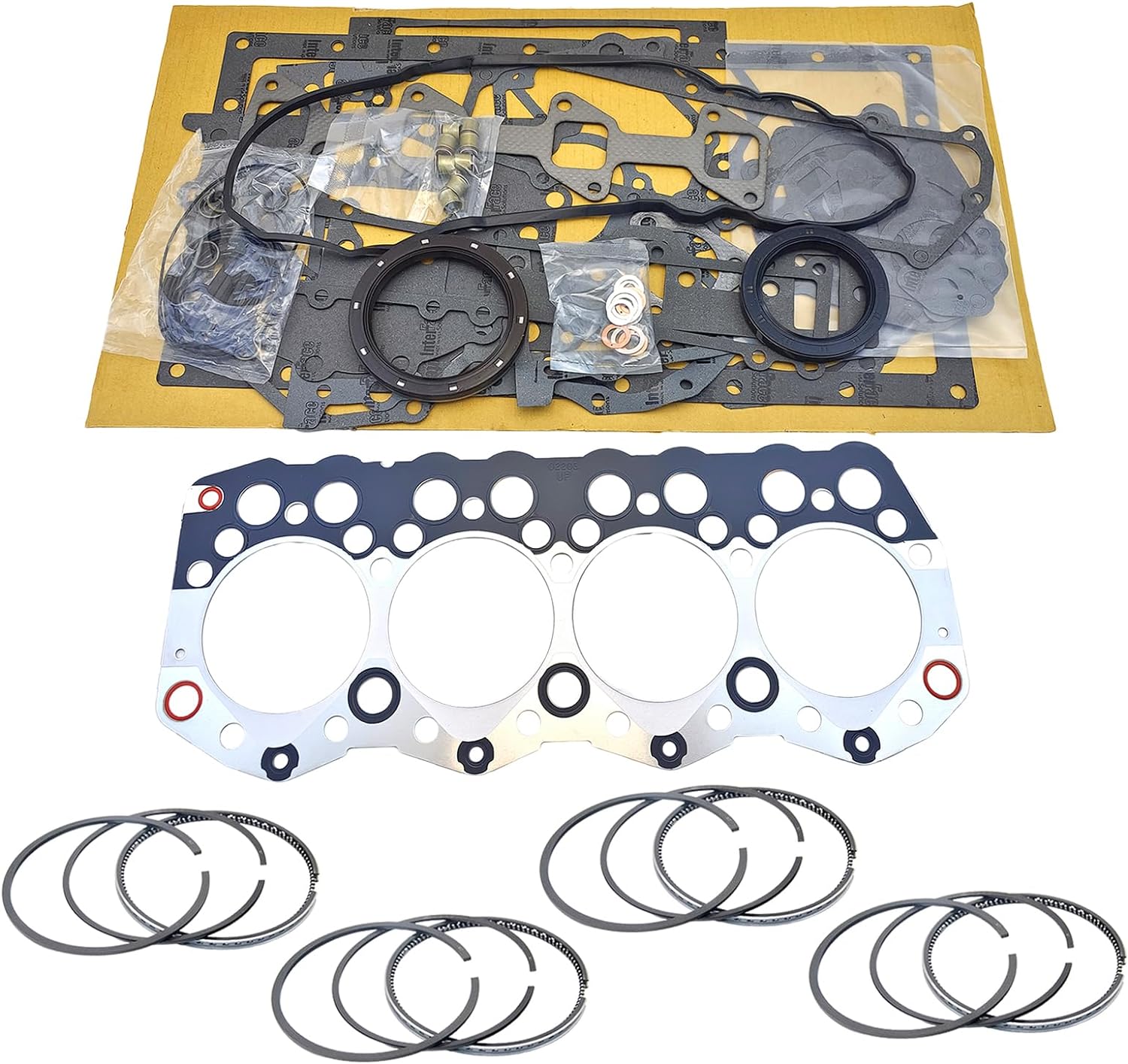 S4S Full Gasket Kit + Piston Rings For Mitsubishi S4S S4SD S4S-IDI ...